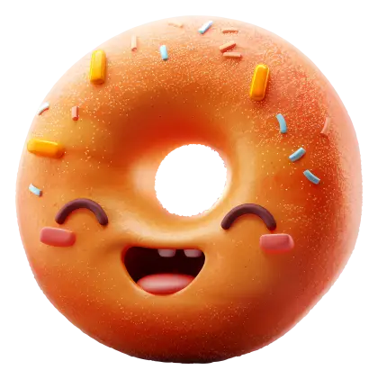 Happy Donut with Sprinkles