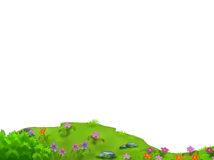 Beautiful Green Hill with Flowers