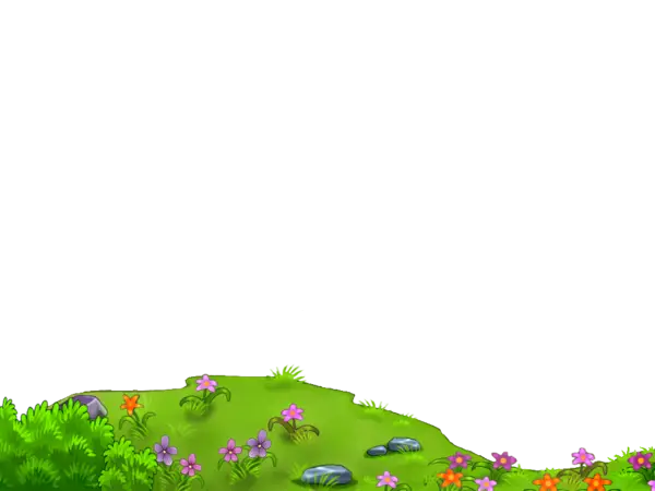 Beautiful Green Hill with Flowers