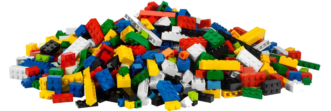 Pile of Colorful Lego Bricks