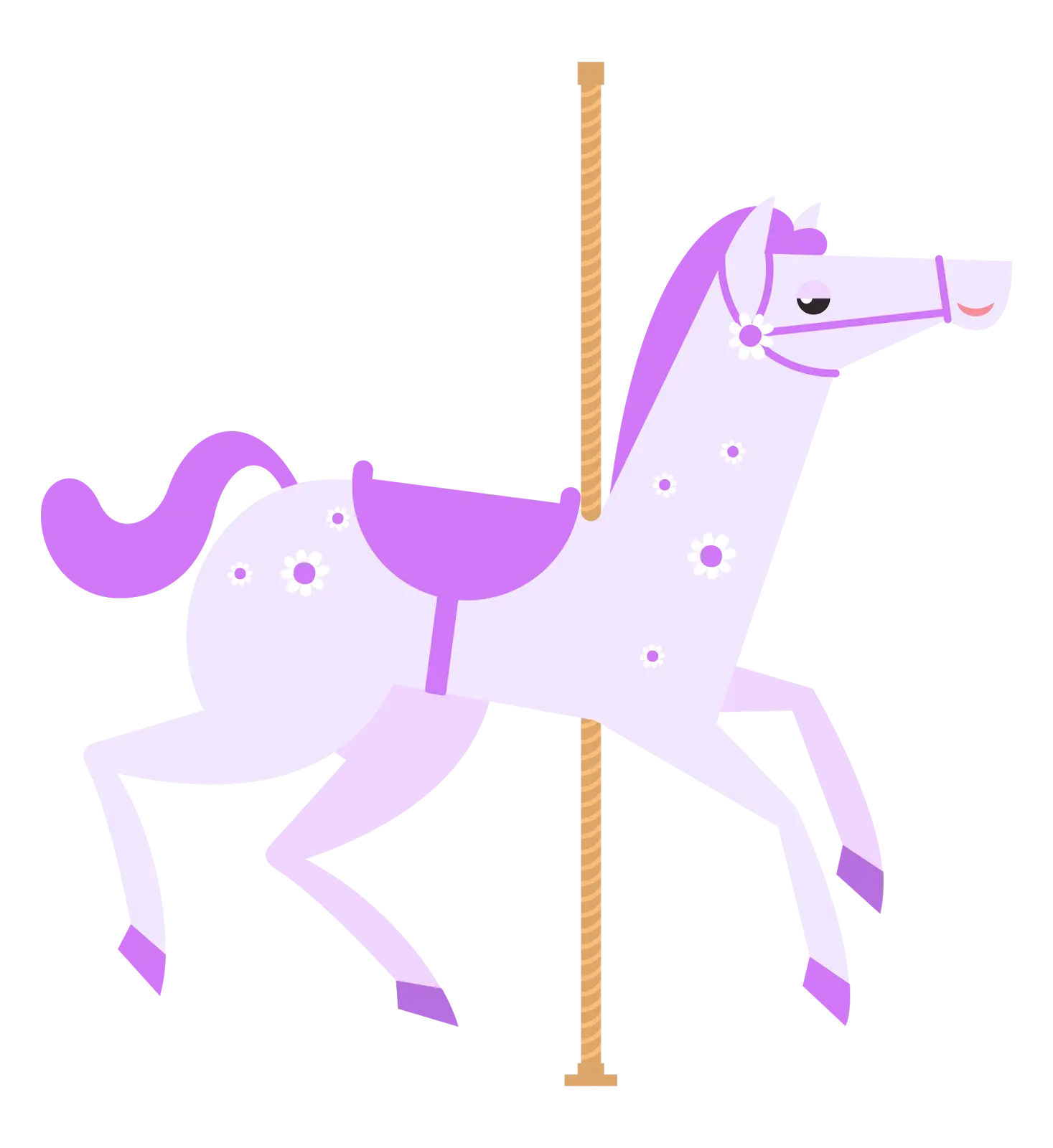Purple Carousel Horse