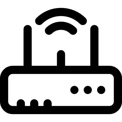 Wireless Router Icon for Internet Connectivity