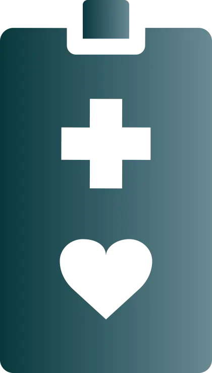 Medical Icon with Cross and Heart