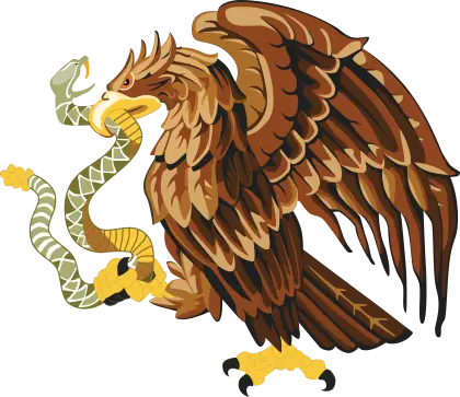 Golden Eagle Holding a Snake Emblem