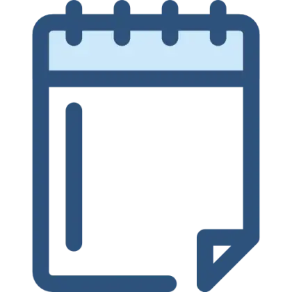 Notepad Icon in Minimalist Design