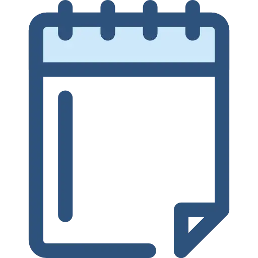 Notepad Icon in Minimalist Design