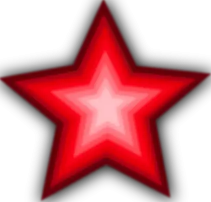 Bright Red Star Symbol Illustration