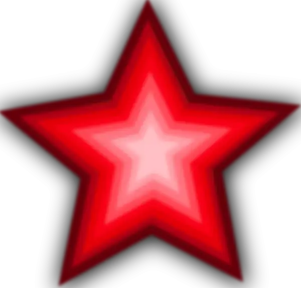 Bright Red Star Symbol Illustration