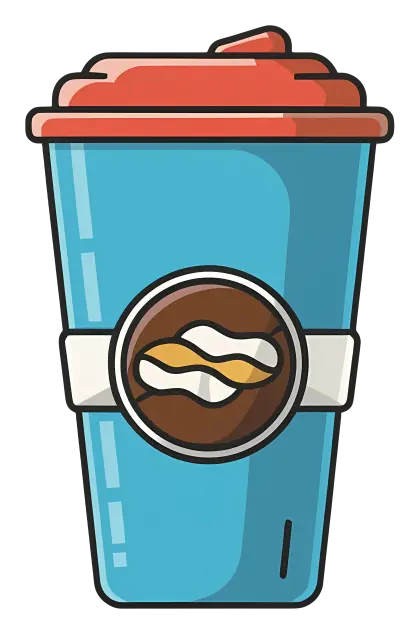 Colorful Coffee Cup with Lid