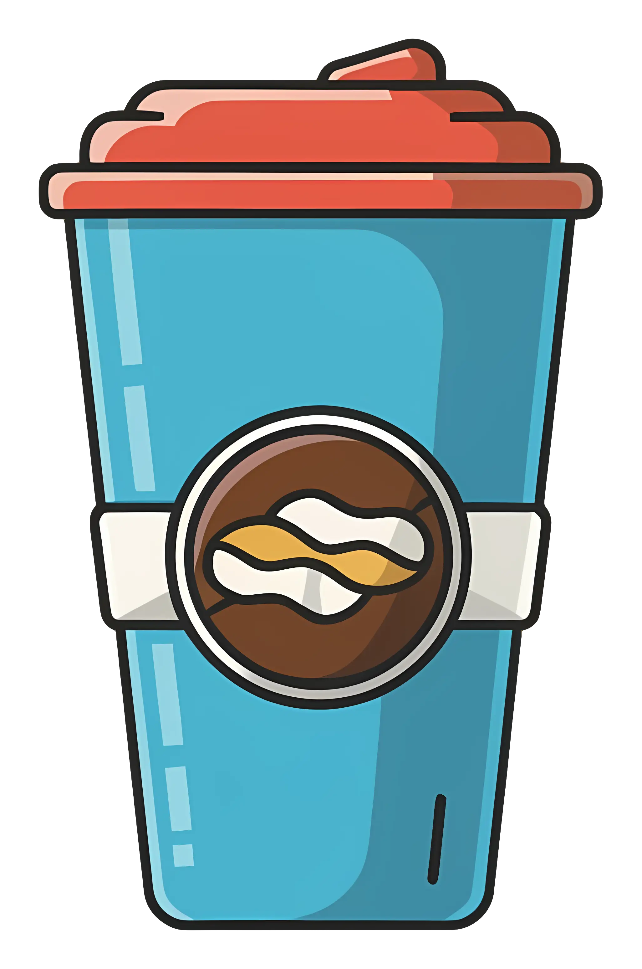 Colorful Coffee Cup with Lid