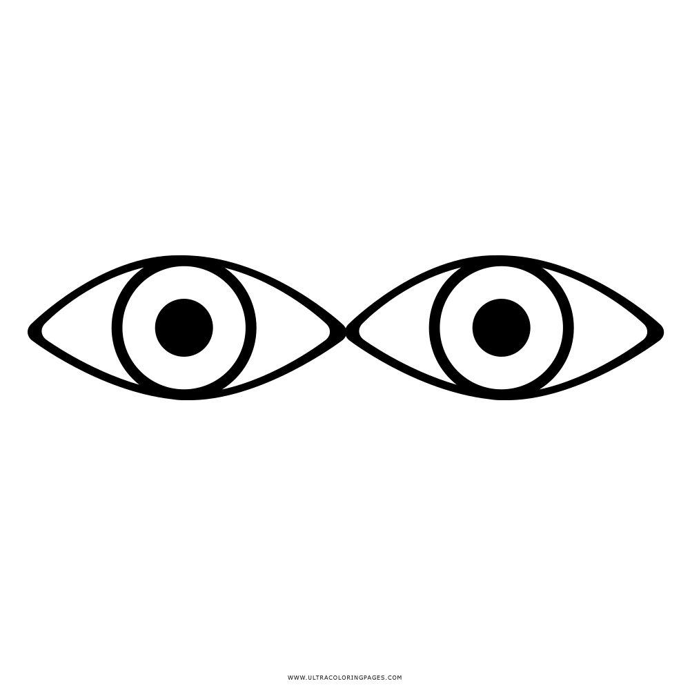 Outlined Eyes Icon for Symbolic Representation