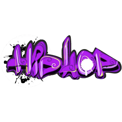 Purple Hip Hop Graffiti Text