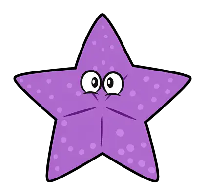 Surprised Purple Starfish