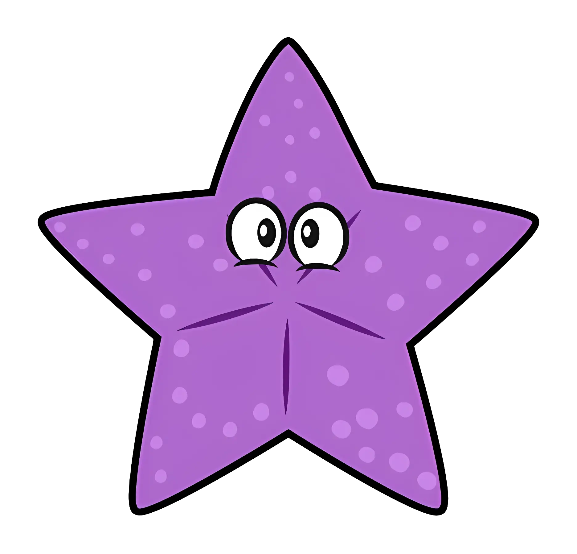 Surprised Purple Starfish