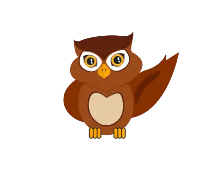 Brown Cartoon Owl Illustration