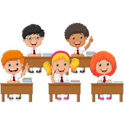 Happy Children in Classroom