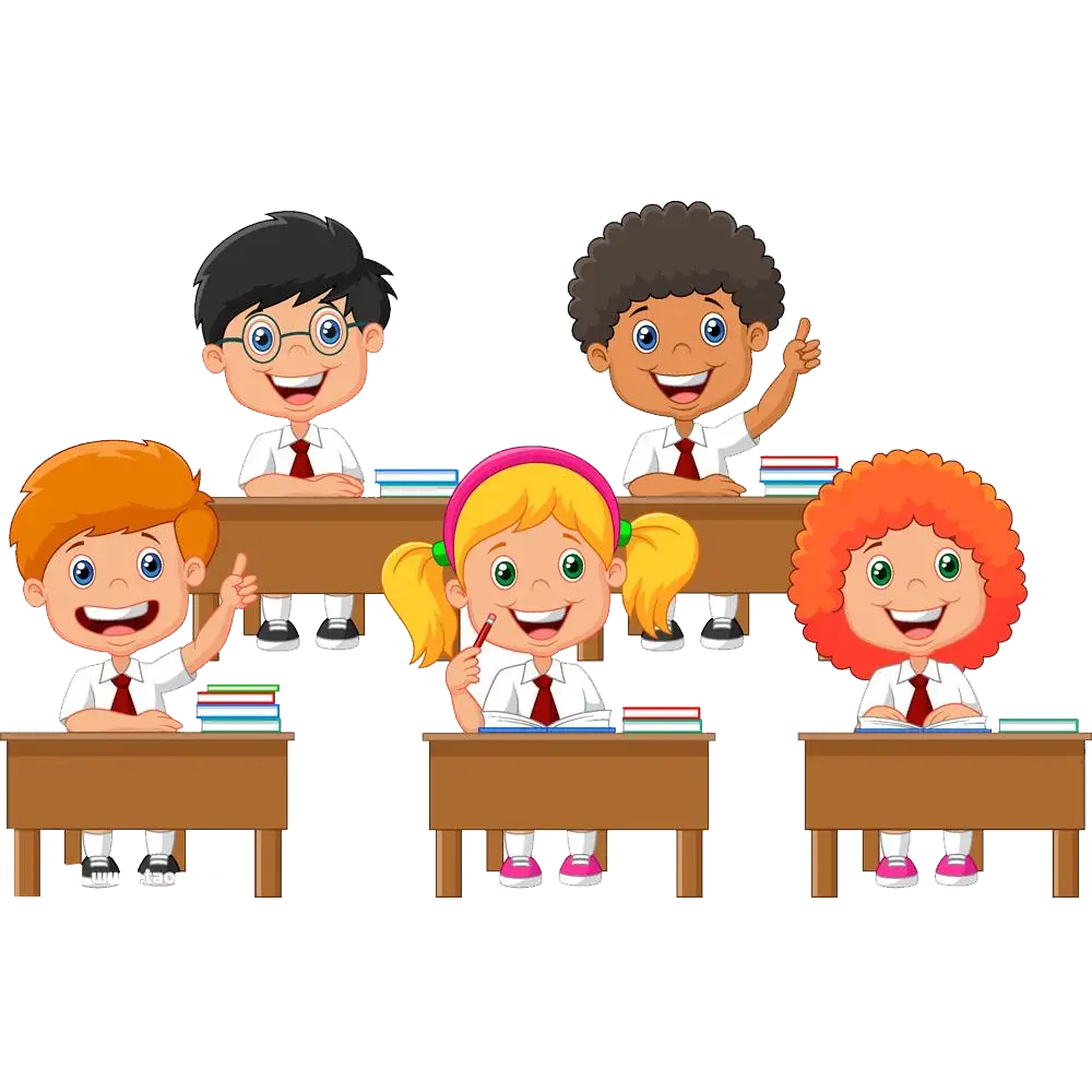Happy Children in Classroom