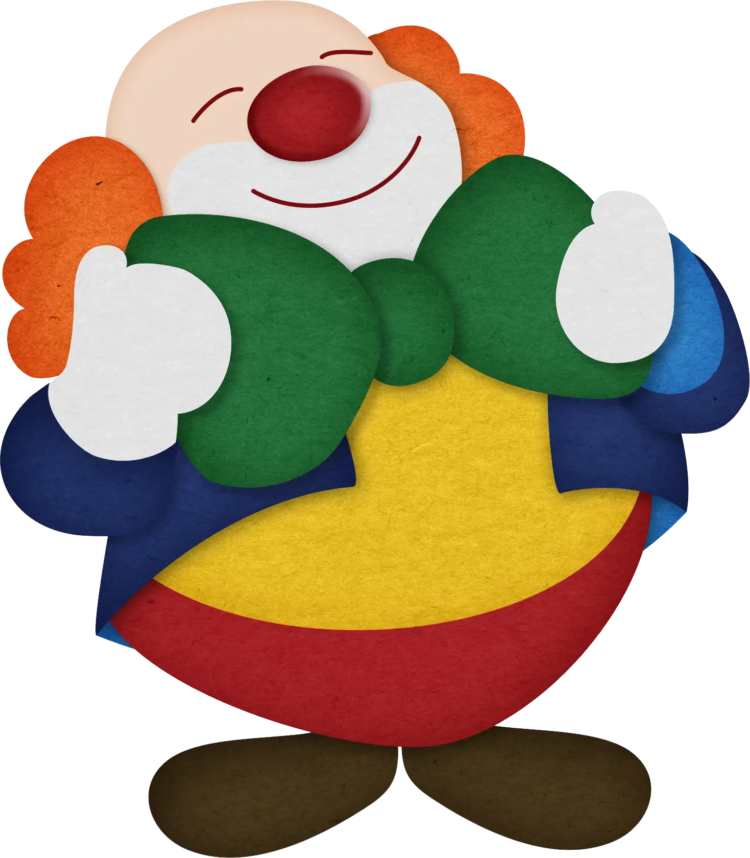 Colorful Clown with Bow Tie