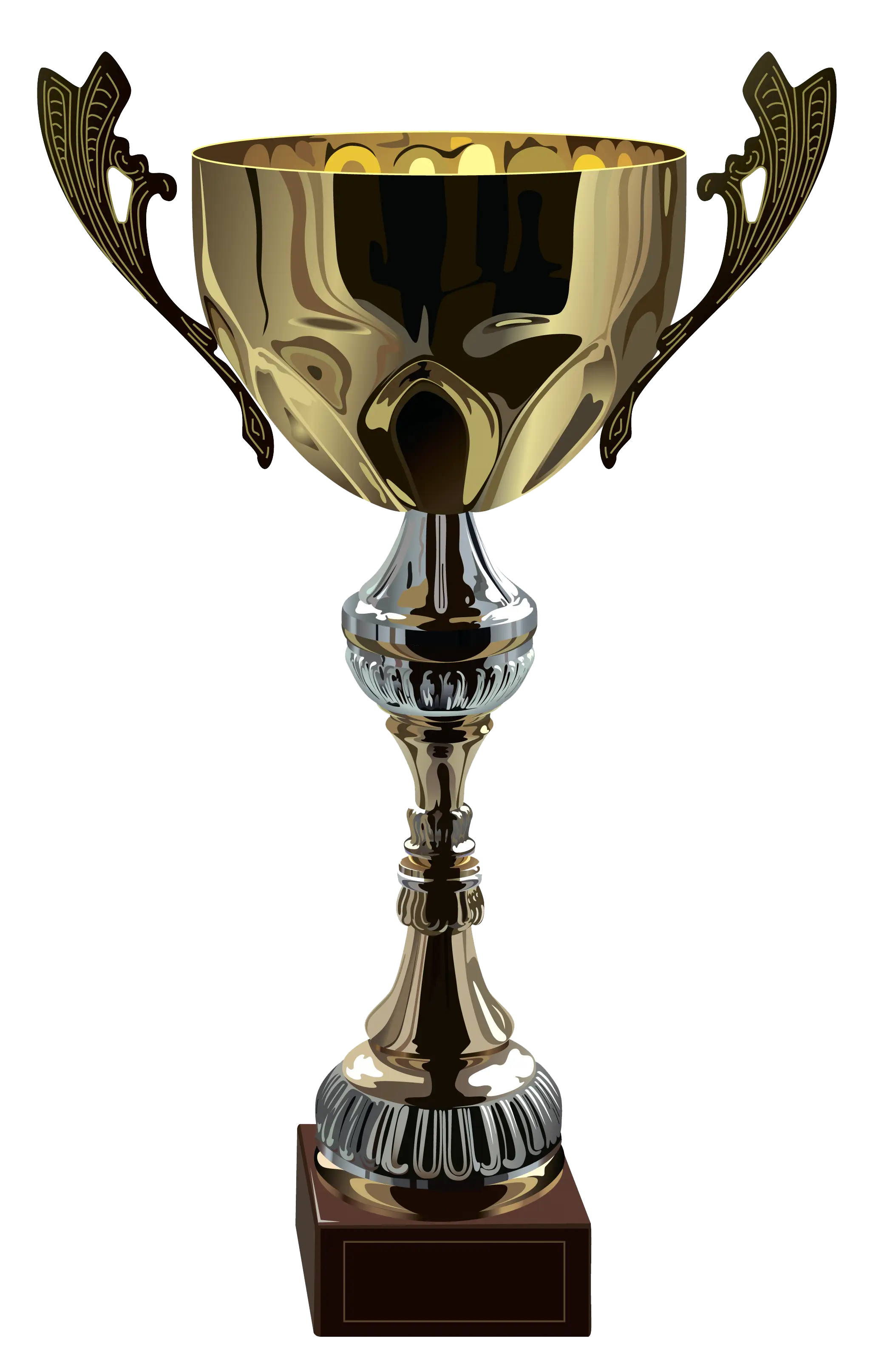 Golden Trophy Illustration for Awards and Victories