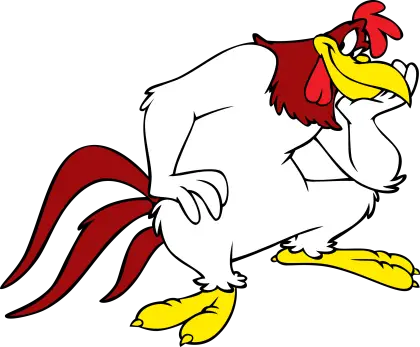 Thinking Cartoon Rooster