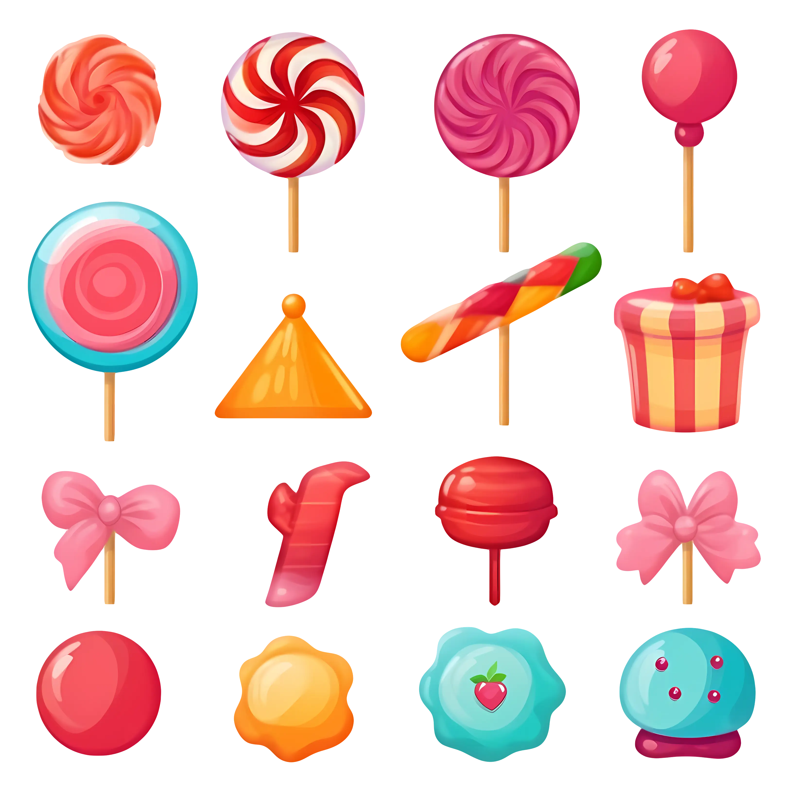 Colorful Lollipops and Candies Collection