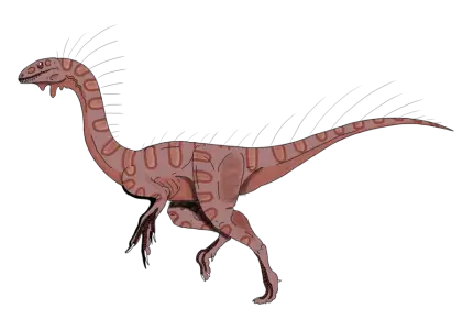 Brown Dinosaur Illustration with Patterns