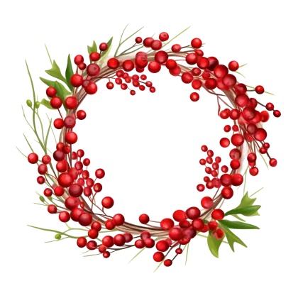 Red Berry Wreath for Holiday Decoration