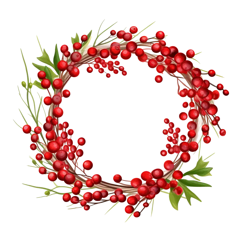 Red Berry Wreath for Holiday Decoration