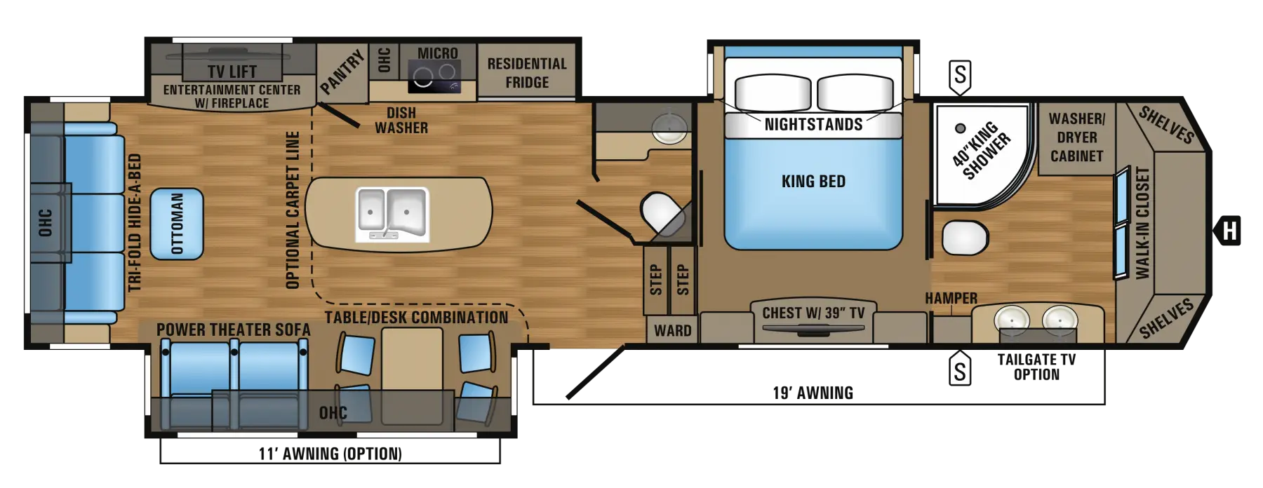 RV Floor Plan for Interior Layout