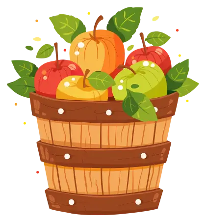 Basket of Fresh Apples