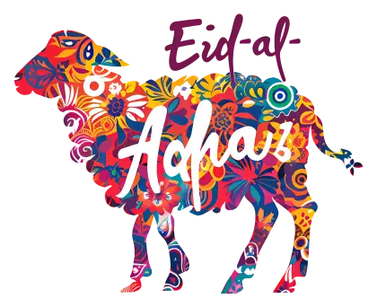 Colorful Sheep for Eid al-Adha Celebration
