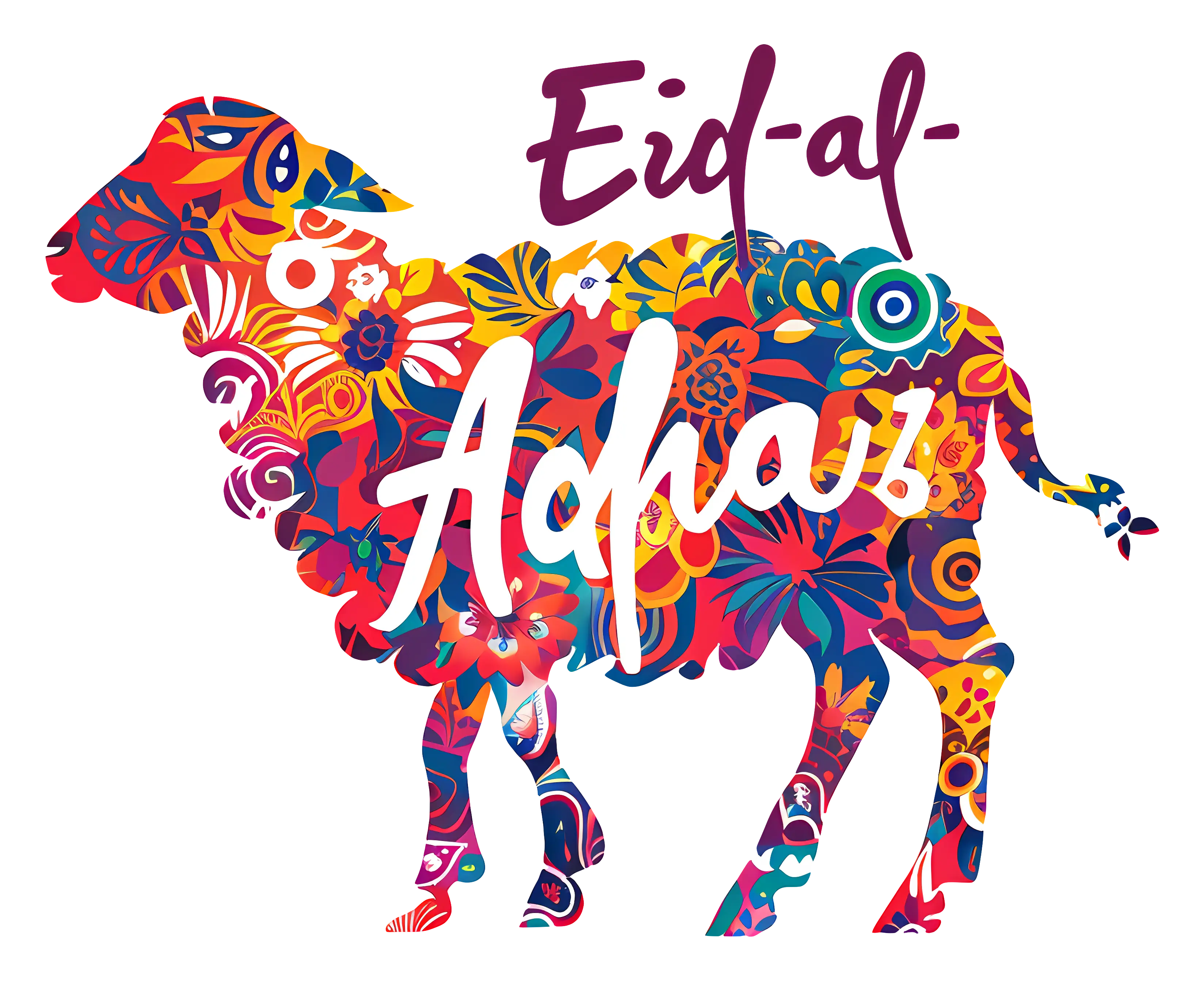 Colorful Sheep for Eid al-Adha Celebration