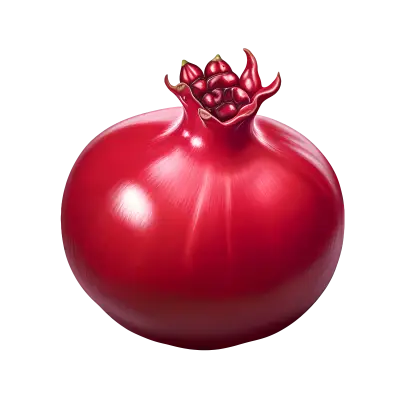 Realistic Red Pomegranate Illustration