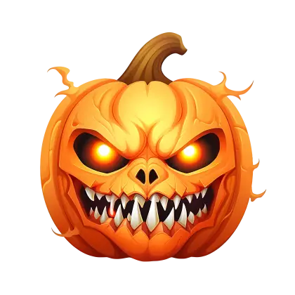 Illustration of Carved Halloween Pumpkin
