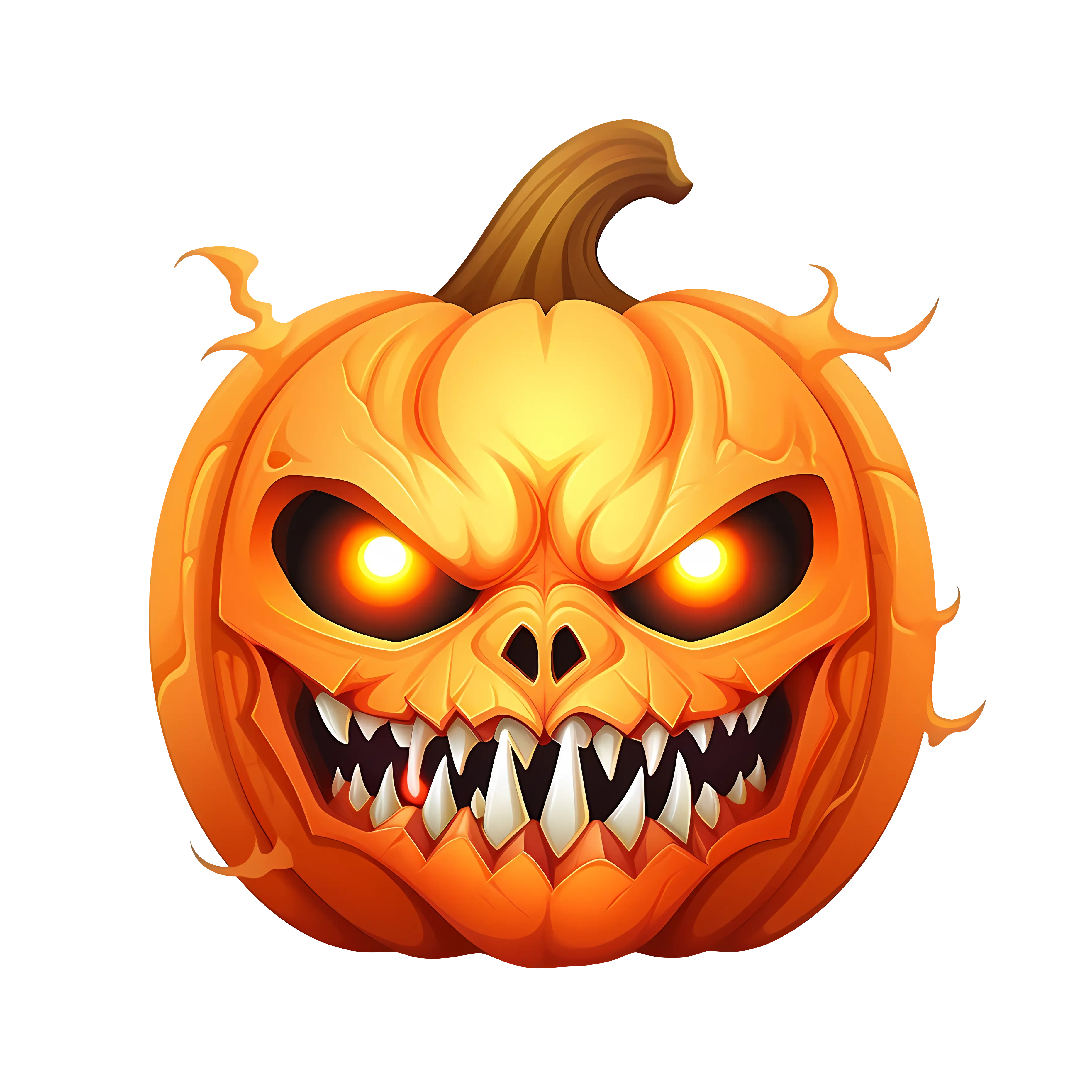 Illustration of Carved Halloween Pumpkin