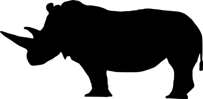 Rhinoceros Silhouette Illustration