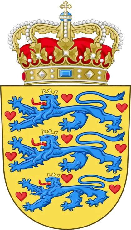 Royal Coat of Arms with Crown and Lions