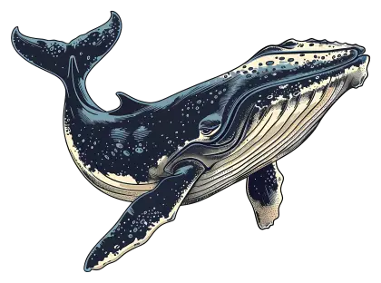 Beautiful Whale Illustration
