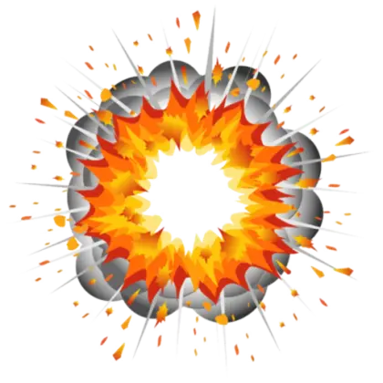 Fiery Explosion Illustration