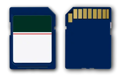 Blue SD Memory Card Illustration
