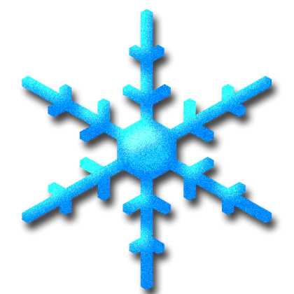 Blue Snowflake Illustration for Winter Themes