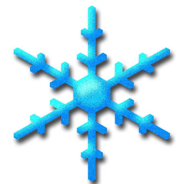 Blue Snowflake Illustration for Winter Themes