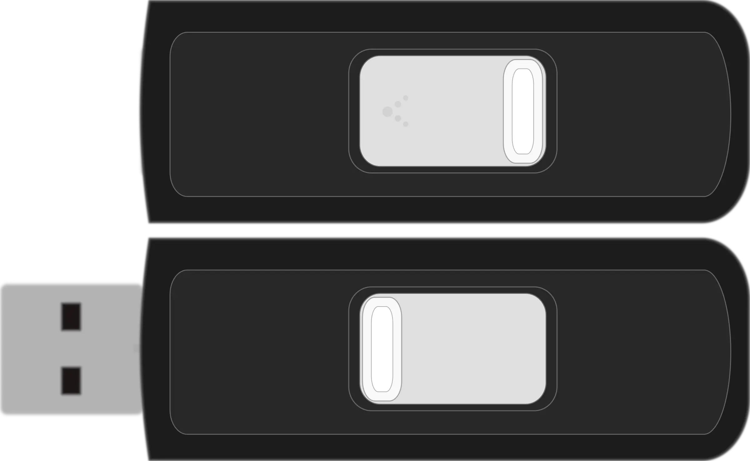Black USB Drive for Data Storage