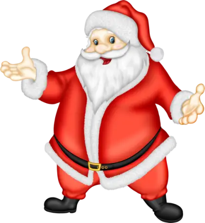 Cheerful Santa Claus Cartoon