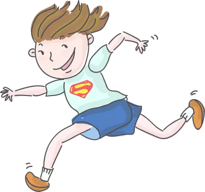 Cartoon Boy Running Illustration