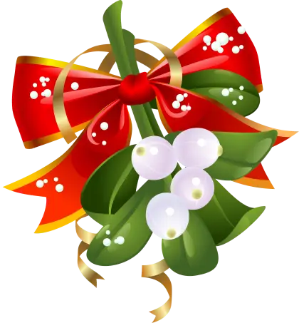 Mistletoe with Red Bow