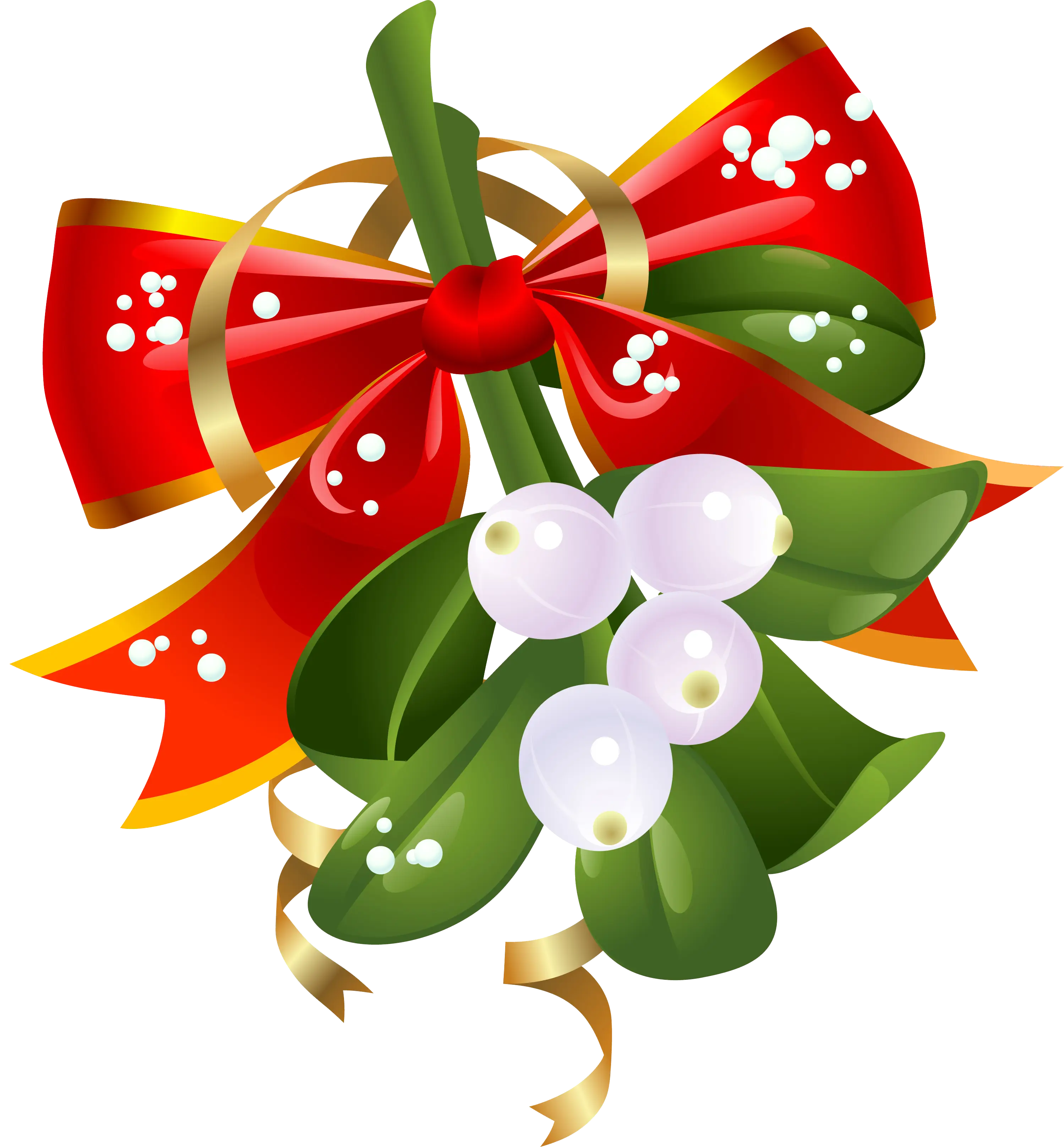 Mistletoe with Red Bow