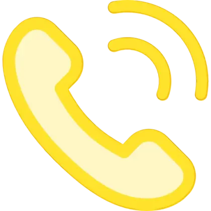 Bright Yellow Phone Call Icon