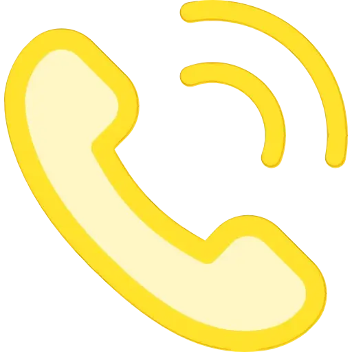 Bright Yellow Phone Call Icon