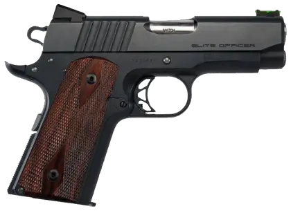Black Handgun with Wooden Grip